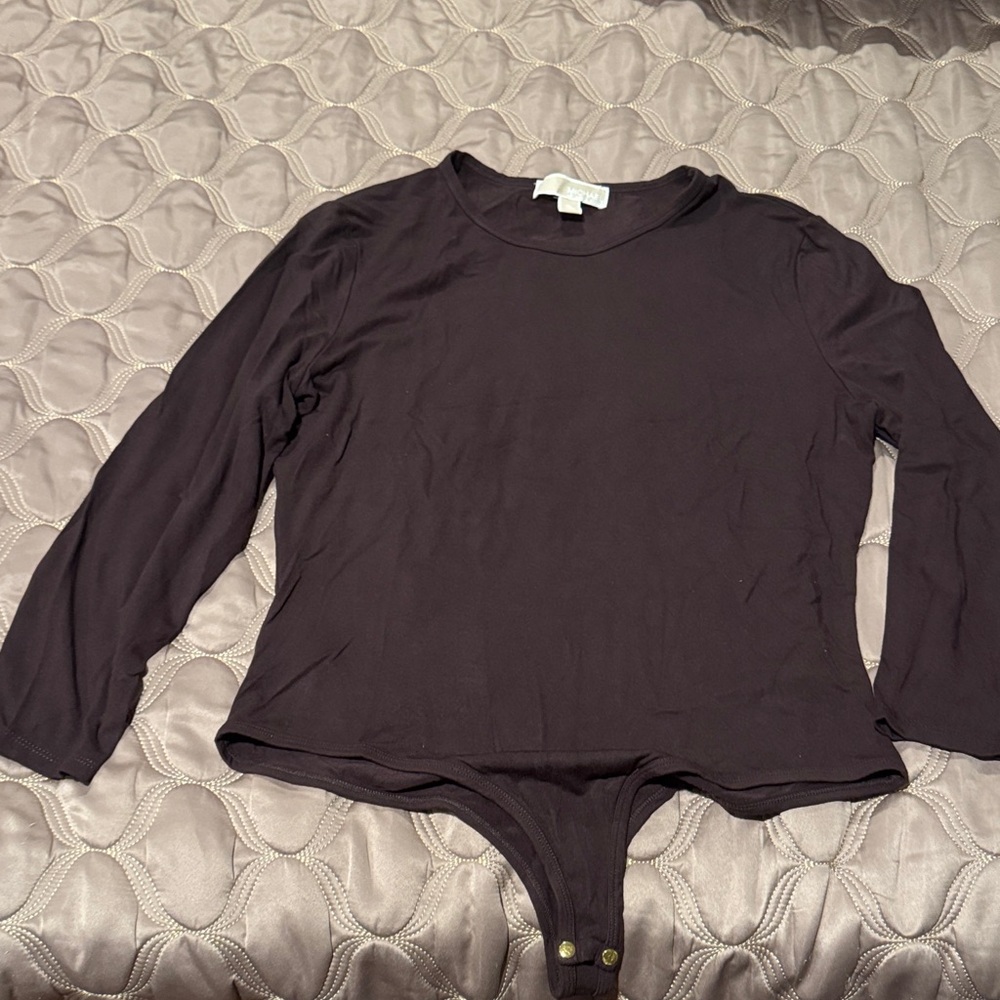 MICHAEL Michael Kors Black Long Sleeve Bodysuit